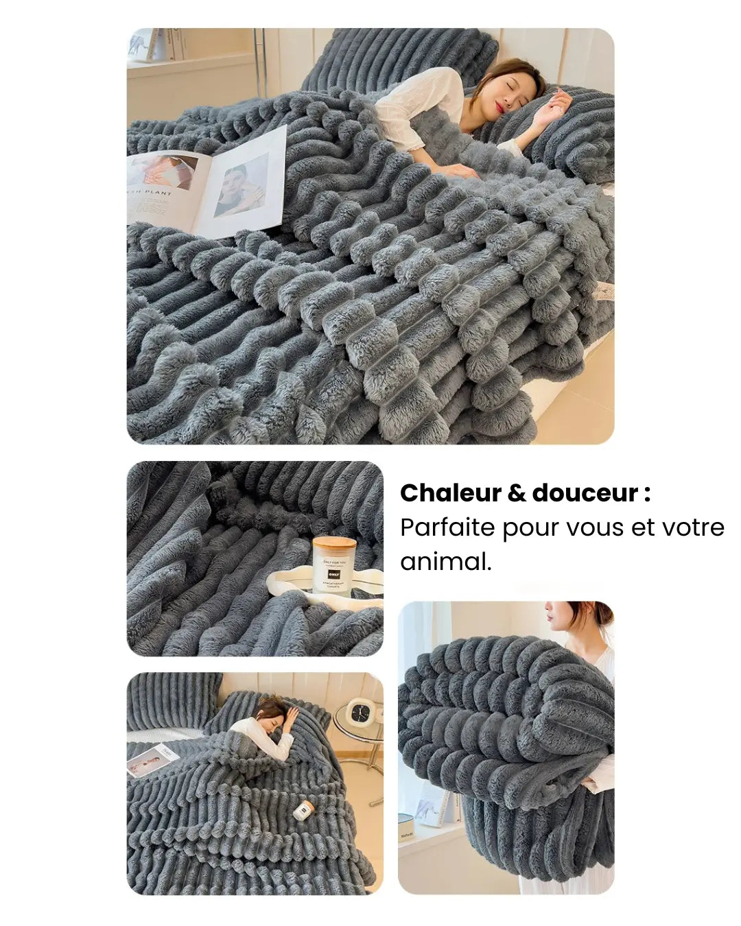 Fluffin CozyTouch® – Ultrazachte cocoonplaid voor bed, bank en huisdieren