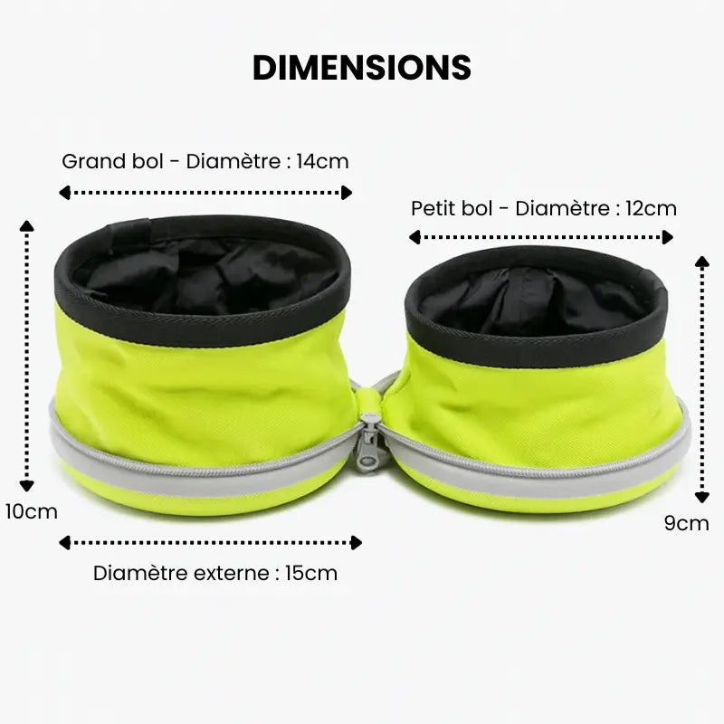 Fluffin Nomad® – Dubbele opvouwbare, waterdichte reismap voor honden