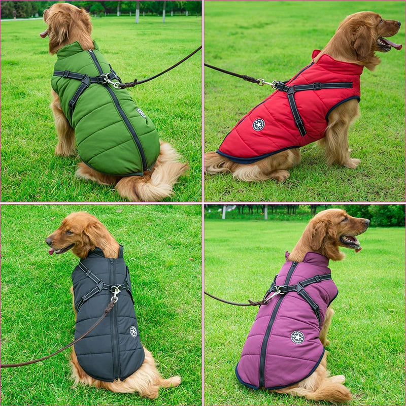Fluffin Nordic Walk® – Manteau d’hiver imperméable avec harnais intégré pour chien