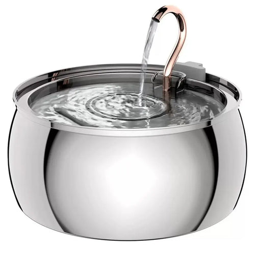 Fluffin Serenity Flow® – Ultrastille roestvrijstalen waterfontein voor dieren